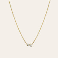 Zoe Lev Diamond Toi Et Moi Necklace