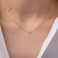 Zoe Lev Diamond Trillion Necklace
