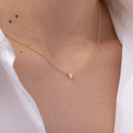 Zoe Lev Diamond Trillion Necklace