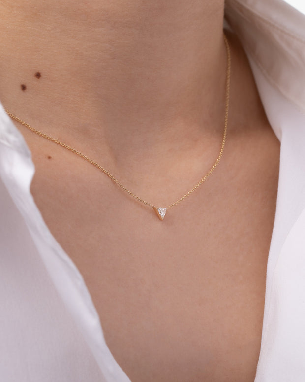 Zoe Lev Diamond Trillion Necklace