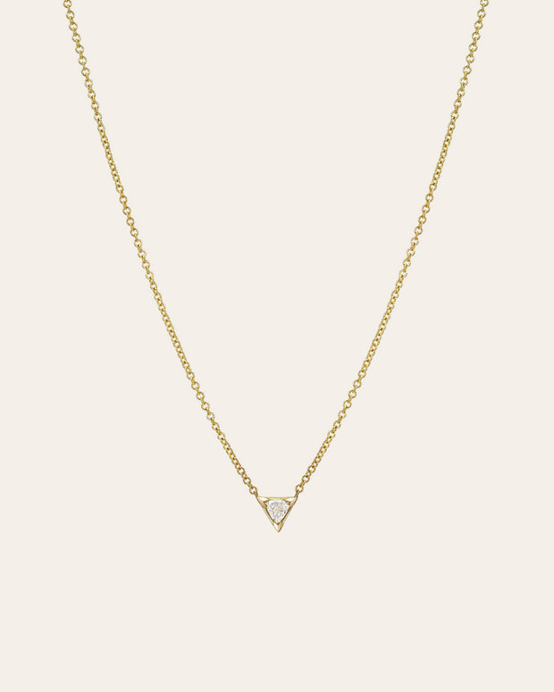 Zoe Lev Diamond Trillion Necklace