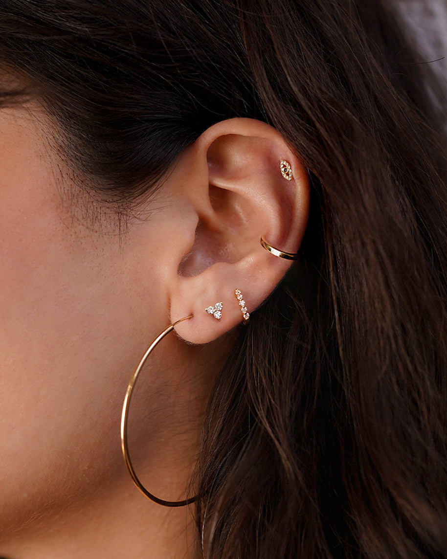 Zoe Lev Diamond Trio Stud Earrings