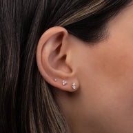 Zoe Lev Diamond Trio Stud Earrings