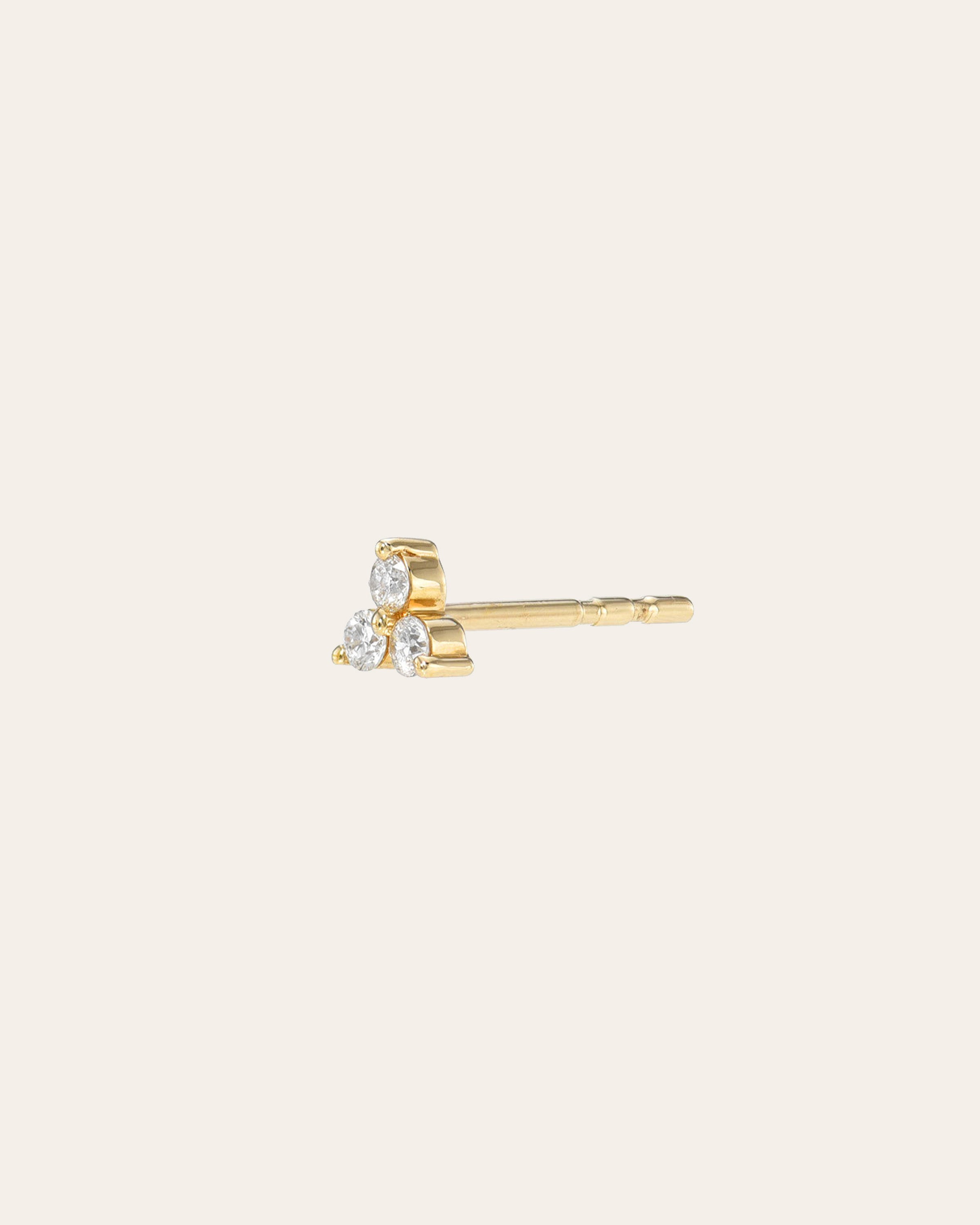 Zoe Lev Diamond Trio Stud Earrings