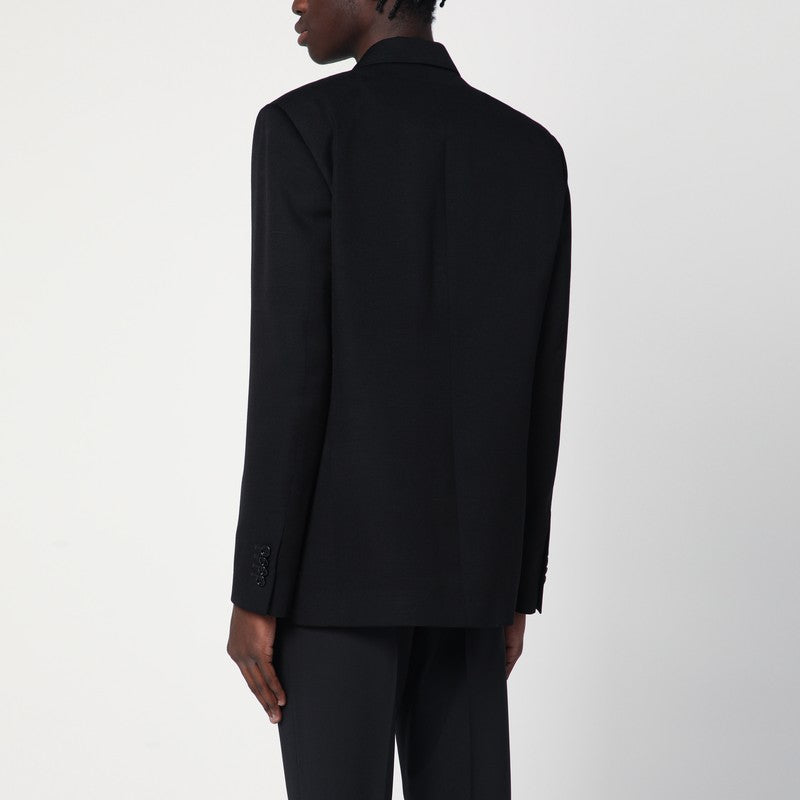 Lardini Black Double-breasted Jacket