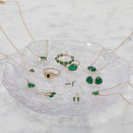 Zoe Lev Emerald Cut Emerald Necklace