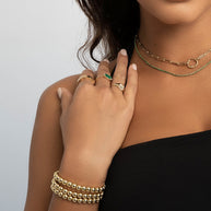 Zoe Lev 6mm Gold Bead Bracelet