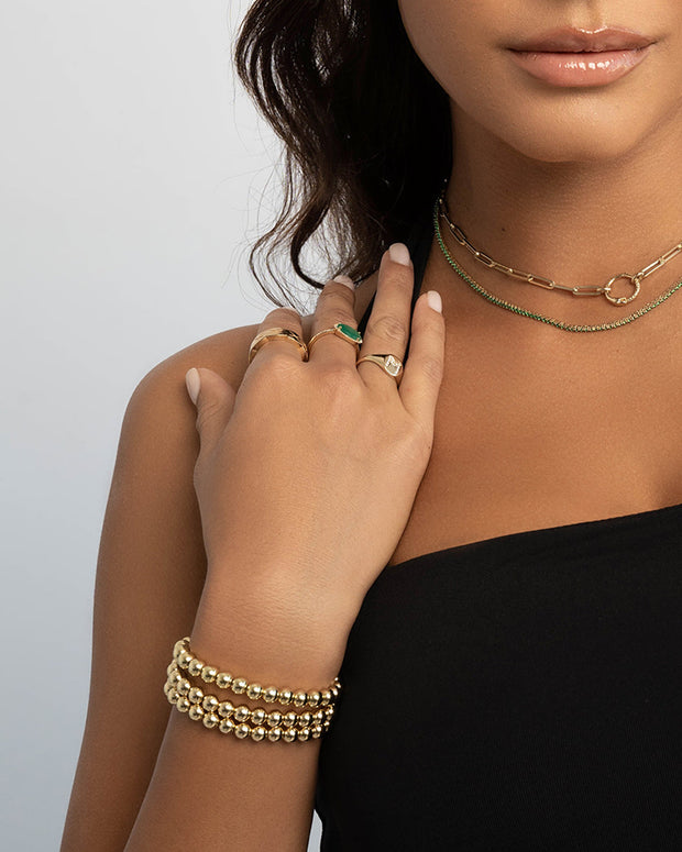 Zoe Lev 6mm Gold Bead Bracelet