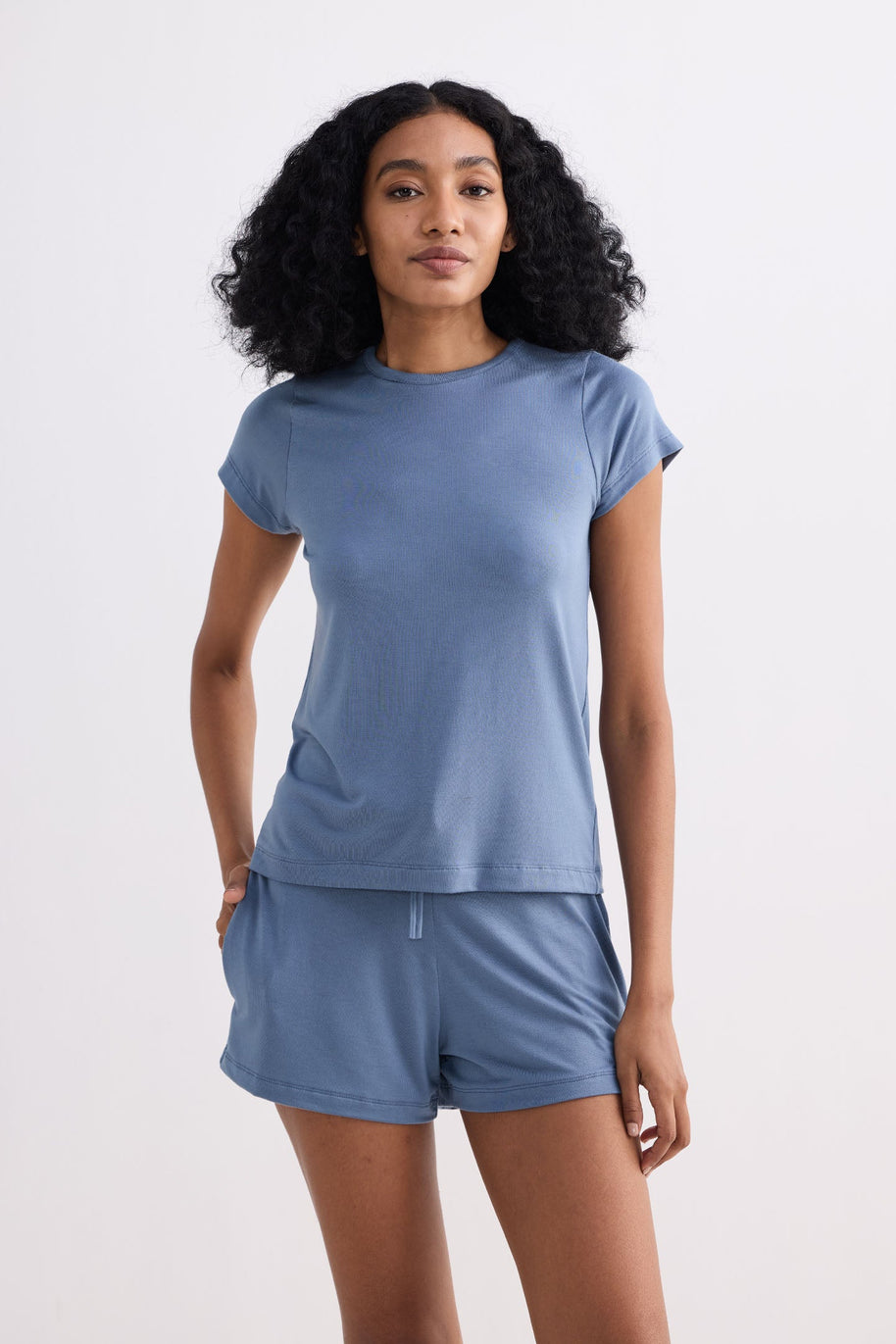 Reistor Essential Knit Shorts in Blue