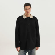 1989 STUDIO Shirt-jacket In Blue Wool