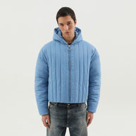 1989 STUDIO Light Blue Quilted Down Jacket