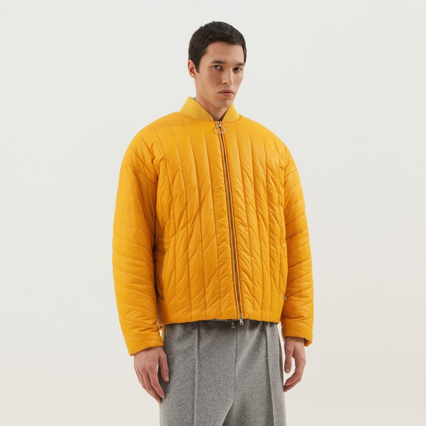 1989 STUDIO Yellow Quilted Down Jacket