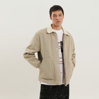 1989 STUDIO Beige Padded Canvas Jacket
