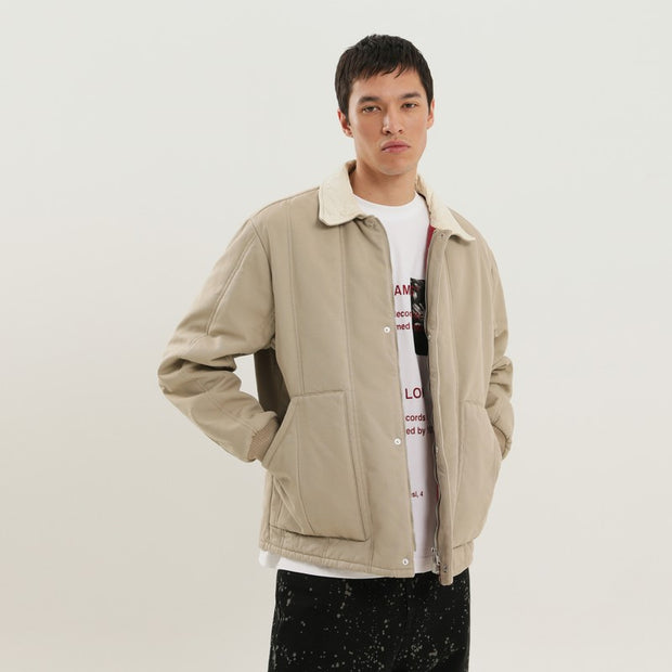 1989 STUDIO Beige Padded Canvas Jacket