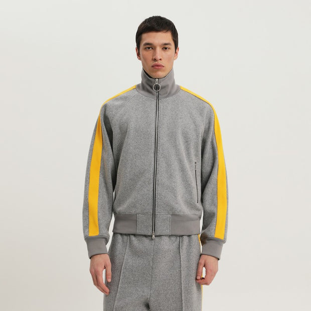 1989 STUDIO Gray Jacket With Side Stripes