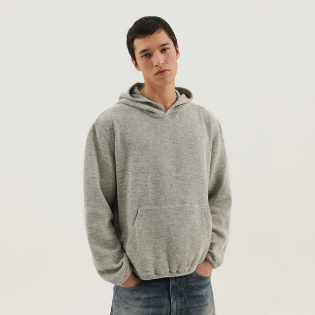 1989 STUDIO Gray Knitted Hoodie