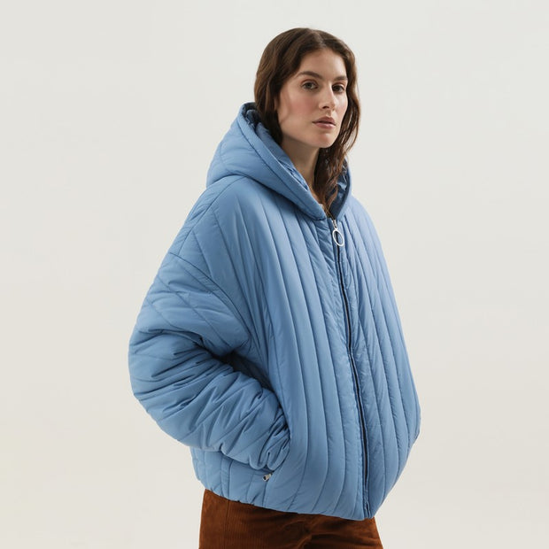 1989 STUDIO Light Blue Quilted Down Jacket