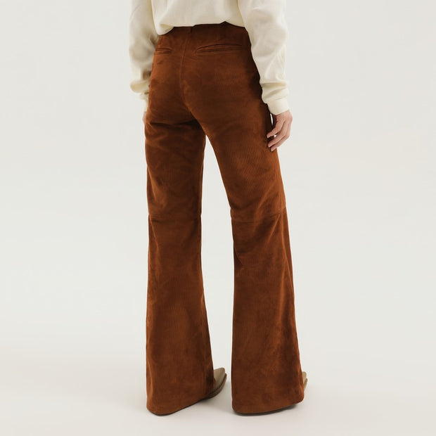 1989 STUDIO Corduroy Flared Leather Pants