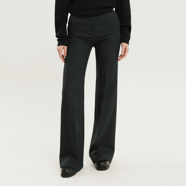 1989 STUDIO High-waisted Dark Green Bell-bottom Pants