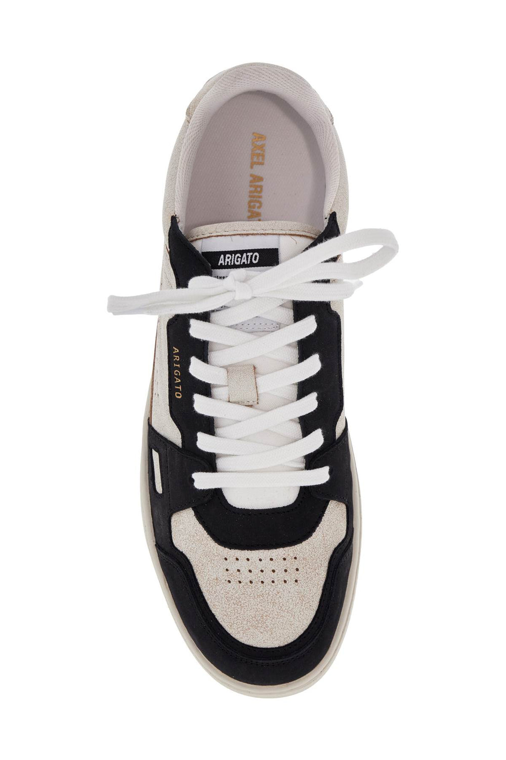 Axel Arigato Dice Lo Beige And Black Leather And Suede Sneakers