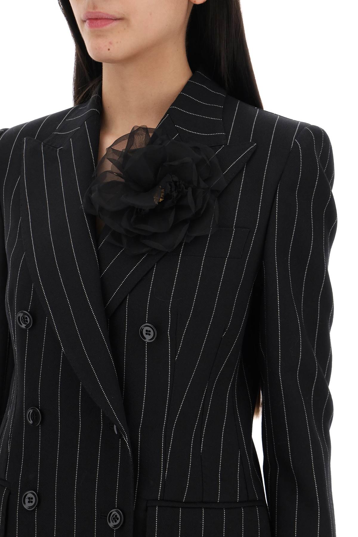 Dolce & Gabbana Turlington Double-Breasted Pinstripe Jacket