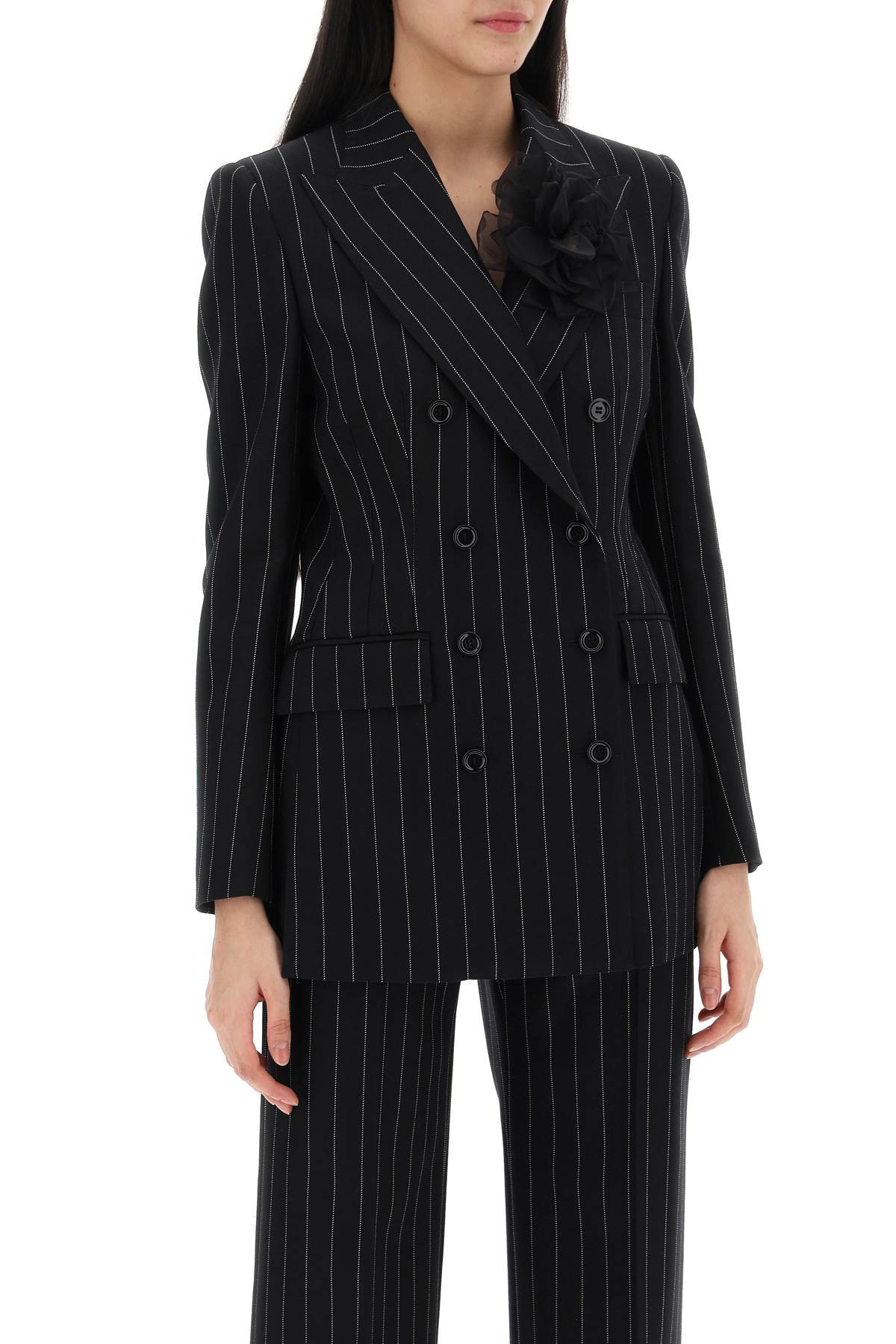 Dolce & Gabbana Turlington Double-Breasted Pinstripe Jacket