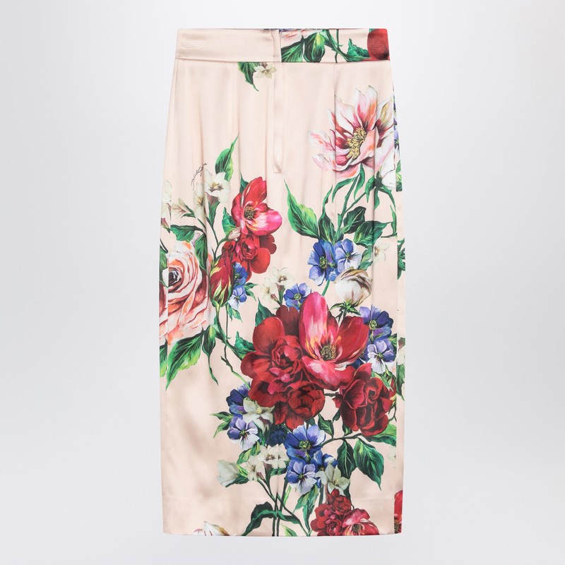 Dolce & Gabbana Longuette Skirt With Floral Print