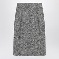 Dolce & Gabbana Pencil Skirt In Speckled Wool Blend