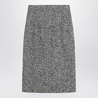 Dolce & Gabbana Pencil Skirt In Speckled Wool Blend