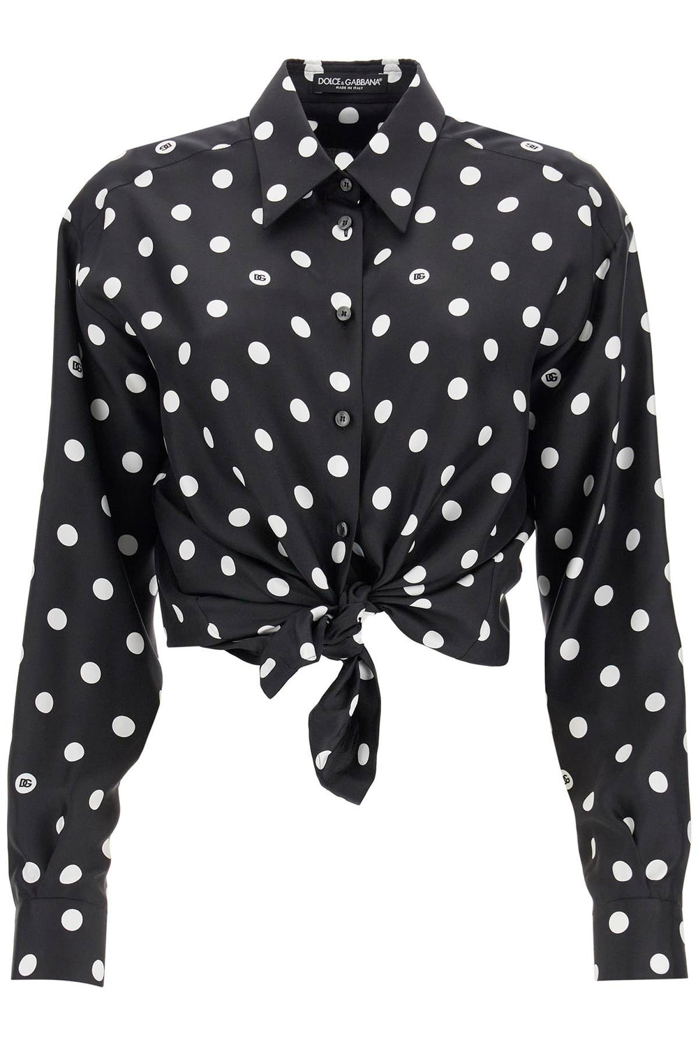 Dolce & Gabbana Silk Polka Dot Top