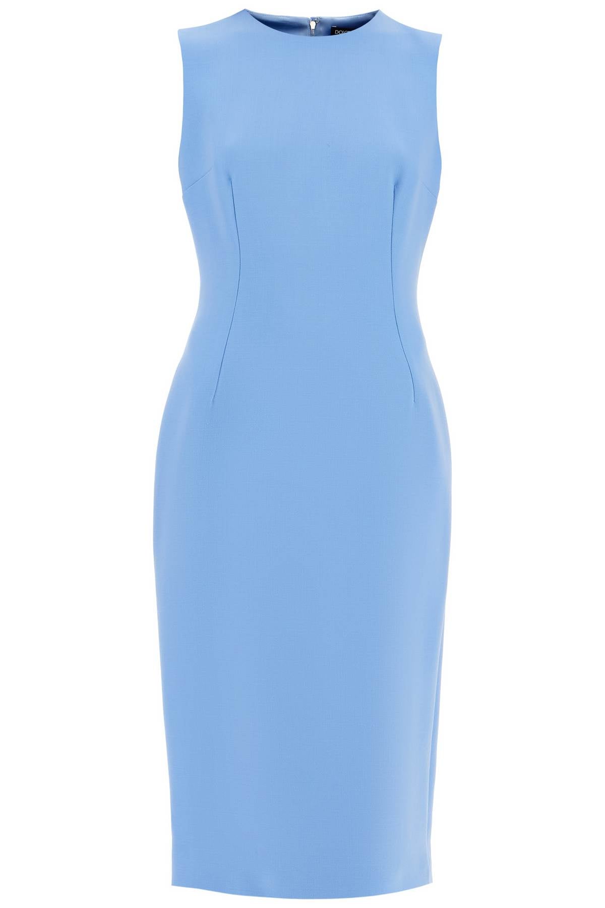 Dolce & Gabbana Wool Crepe Sheath Midi Dress