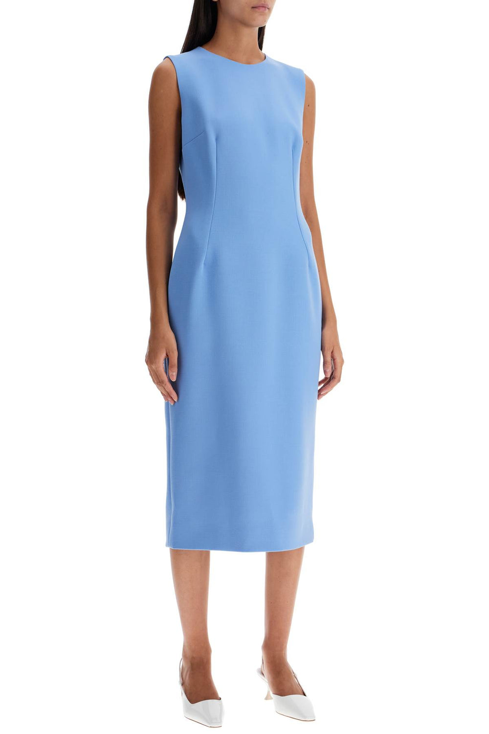 Dolce & Gabbana Wool Crepe Sheath Midi Dress