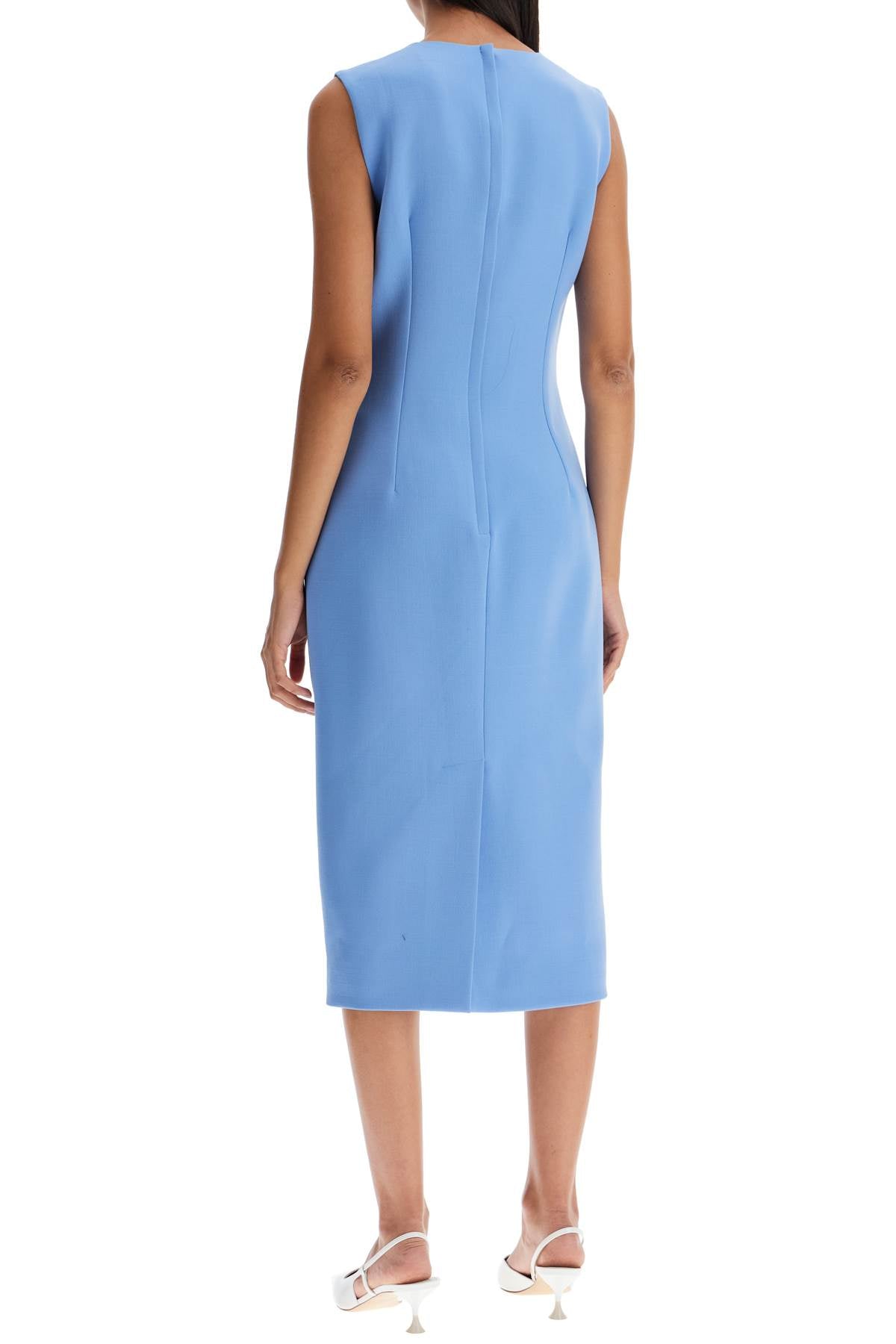 Dolce & Gabbana Wool Crepe Sheath Midi Dress