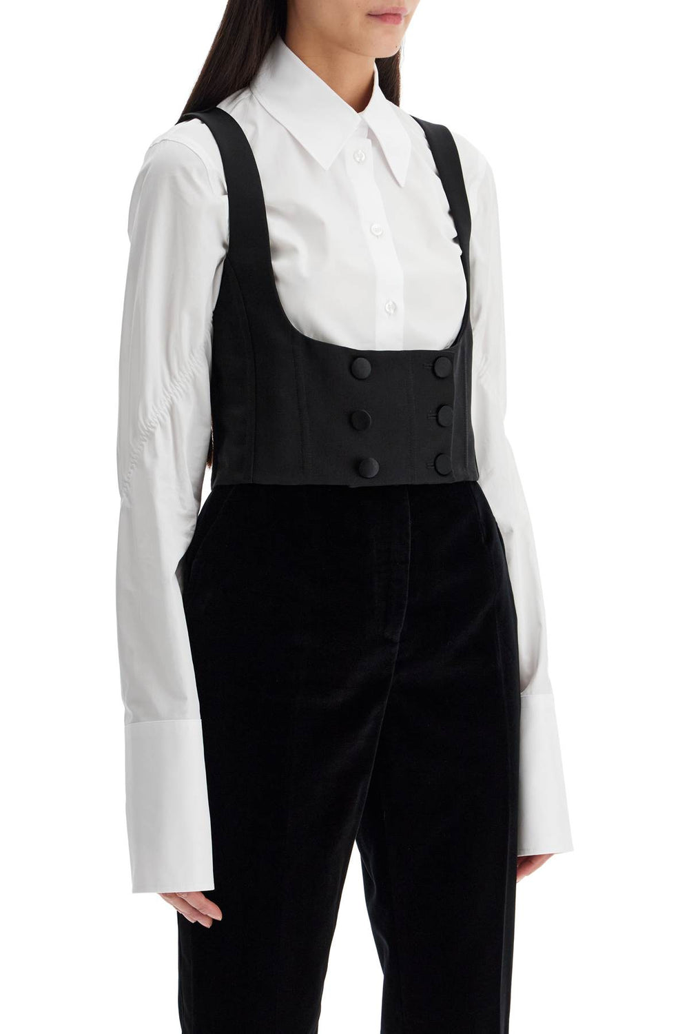 Dolce & Gabbana Silk Tuxedo Vest