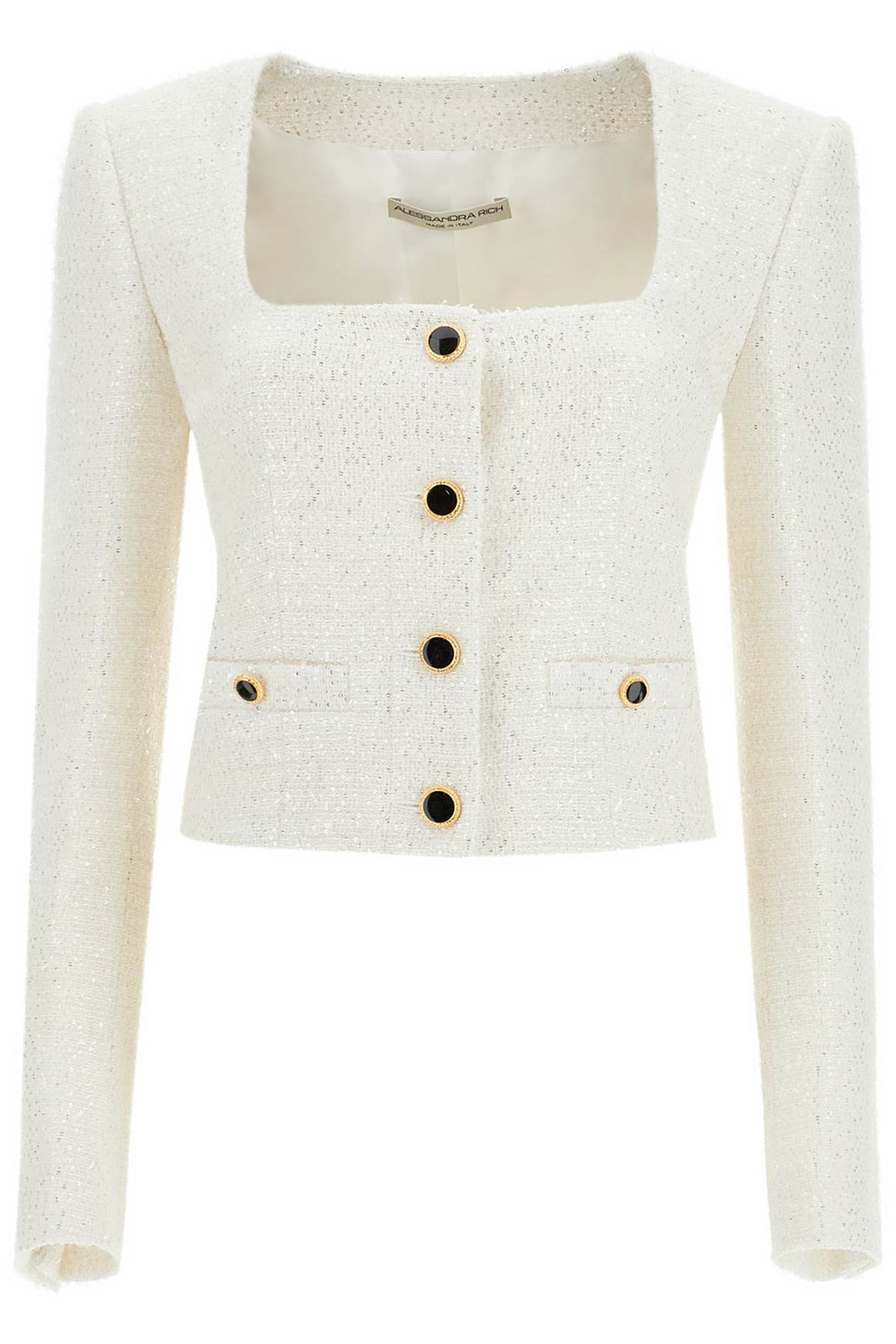 Alessandra Rich Tweed Jacket With Sequins