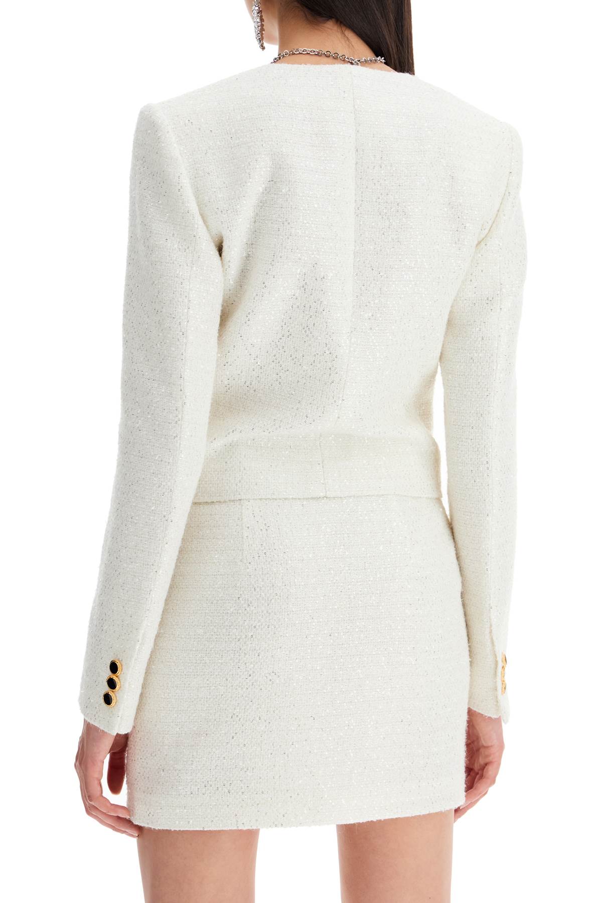 Alessandra Rich Tweed Jacket With Sequins