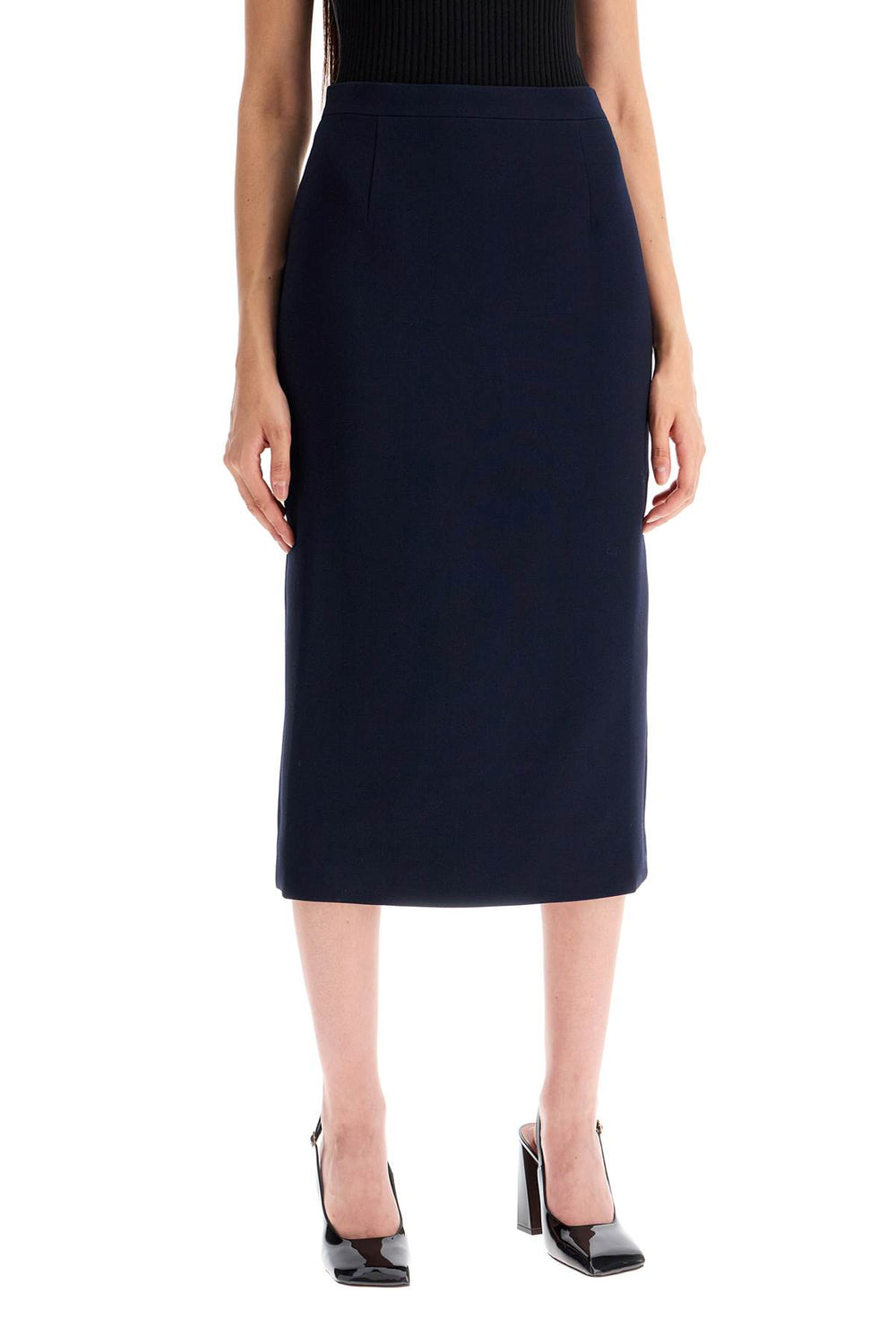 Alessandra Rich Virgin Wool Midi Skirt