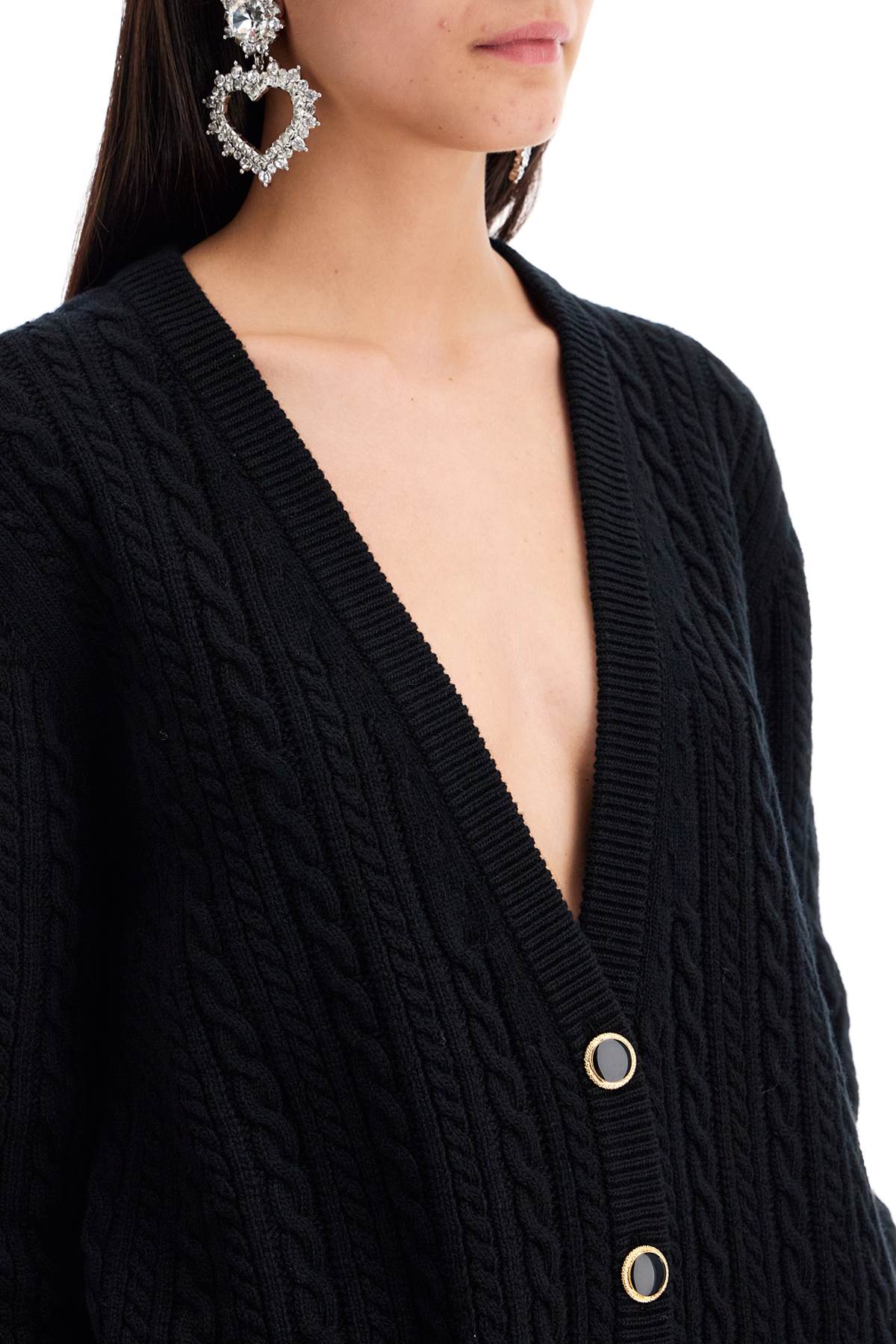 Alessandra Rich Oversized Wool Cardigan