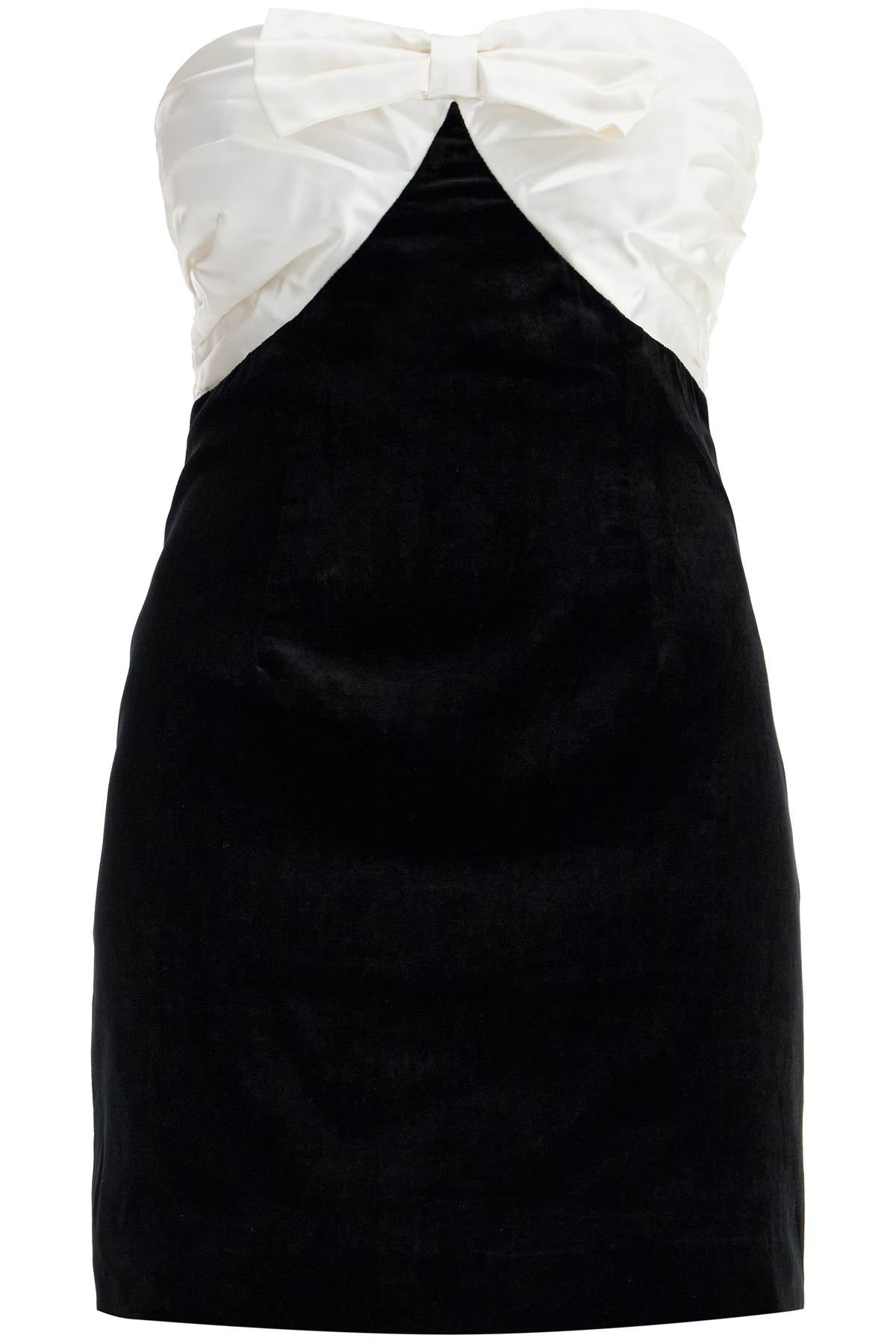 Alessandra Rich Velvet Strapless Mini Dress