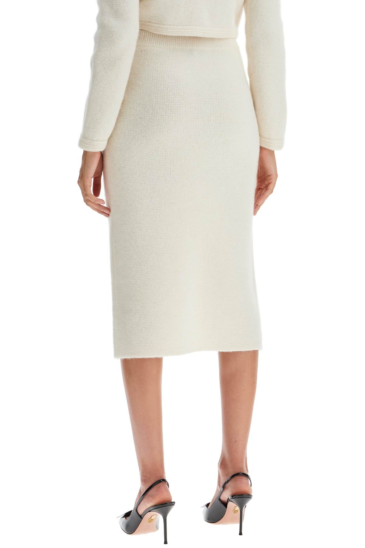 Alessandra Rich Alpaca Midi Skirt