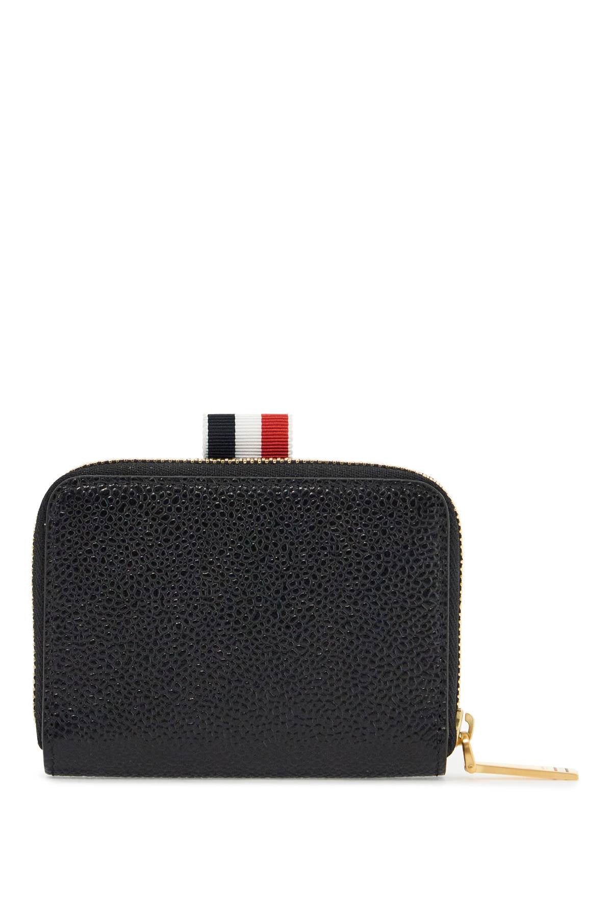 Thom Browne Zip Around Slim Wallet In Black