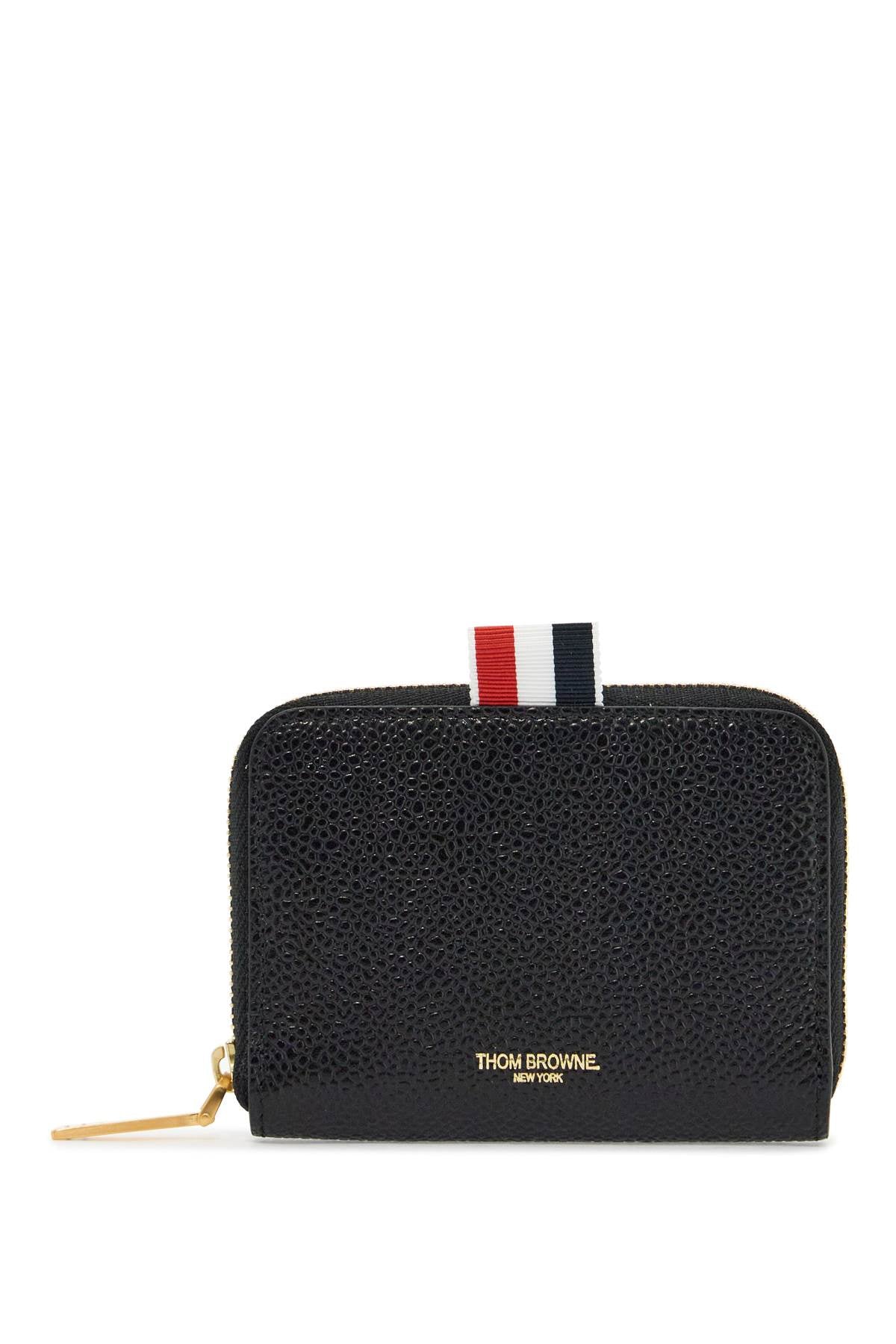 Thom Browne Zip Around Slim Wallet In Black