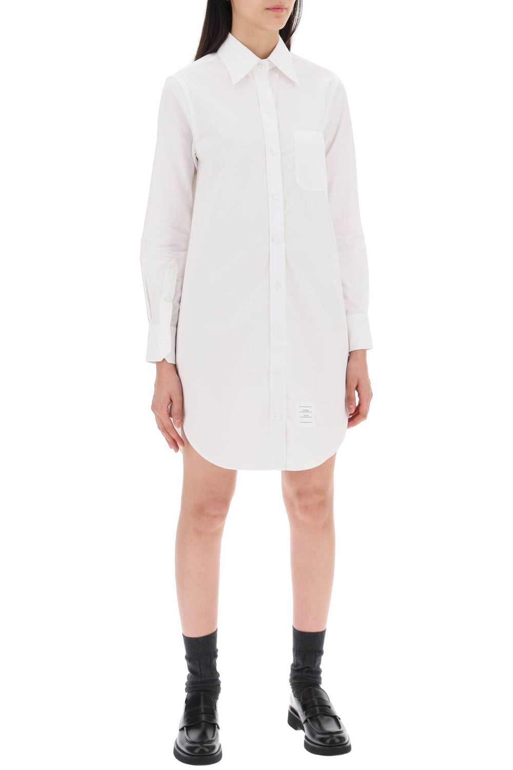 Thom Browne Button-Down Mini Shirt Dress