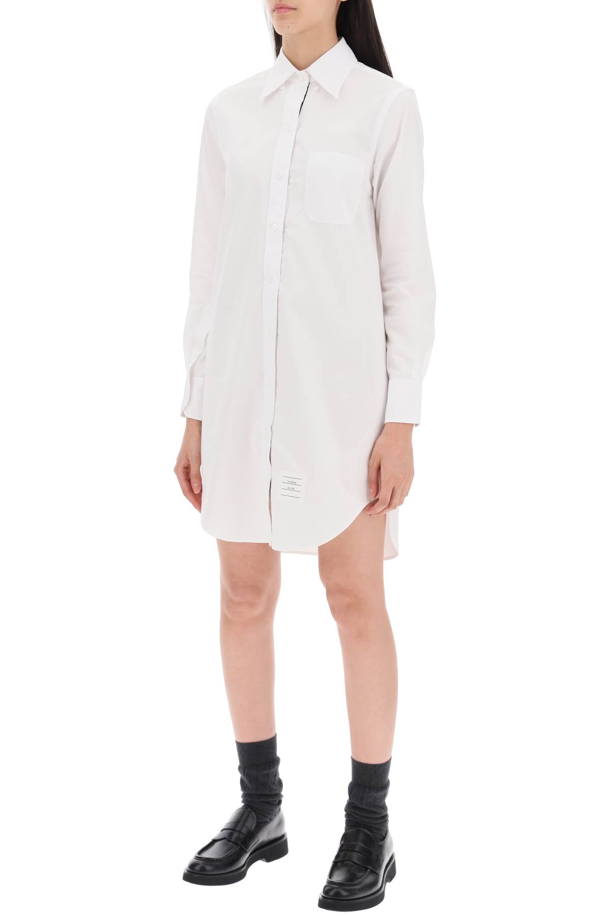 Thom Browne Button-Down Mini Shirt Dress