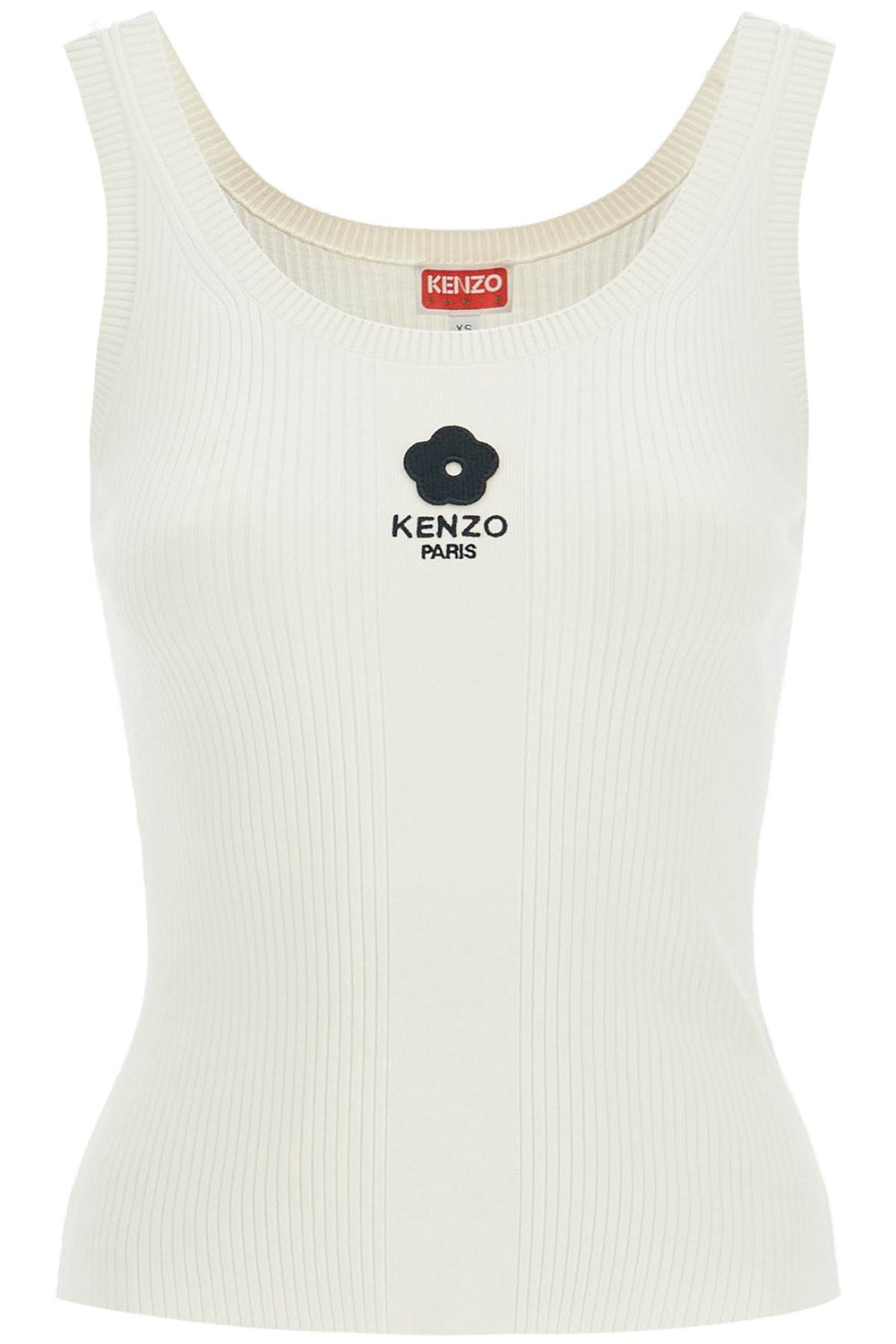 Kenzo Ribbed Knit Tank Top With Spaghetti Straps