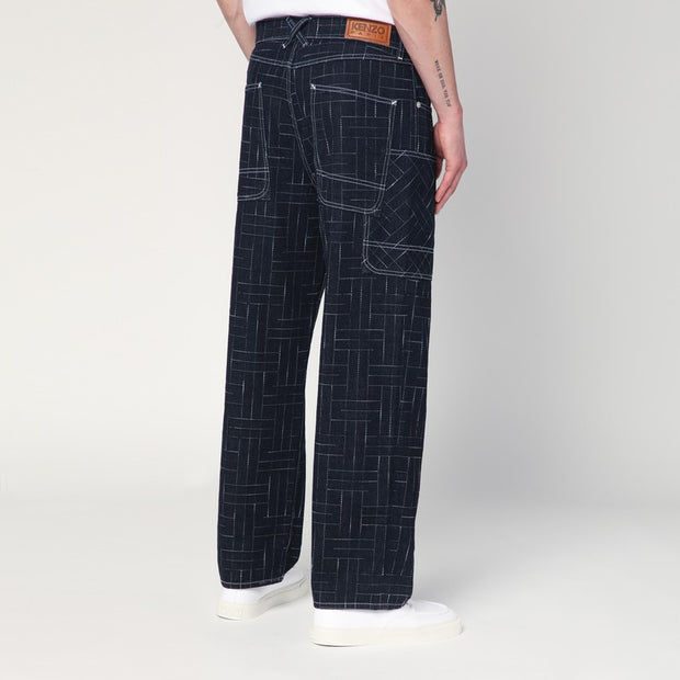 Kenzo Waves Blue Cargo Jeans