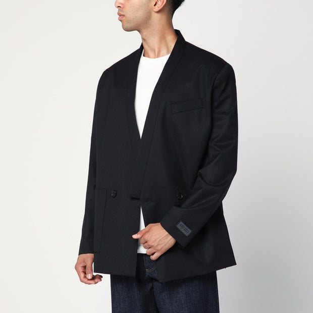 KENZO Black Wool Double-breasted Jacket