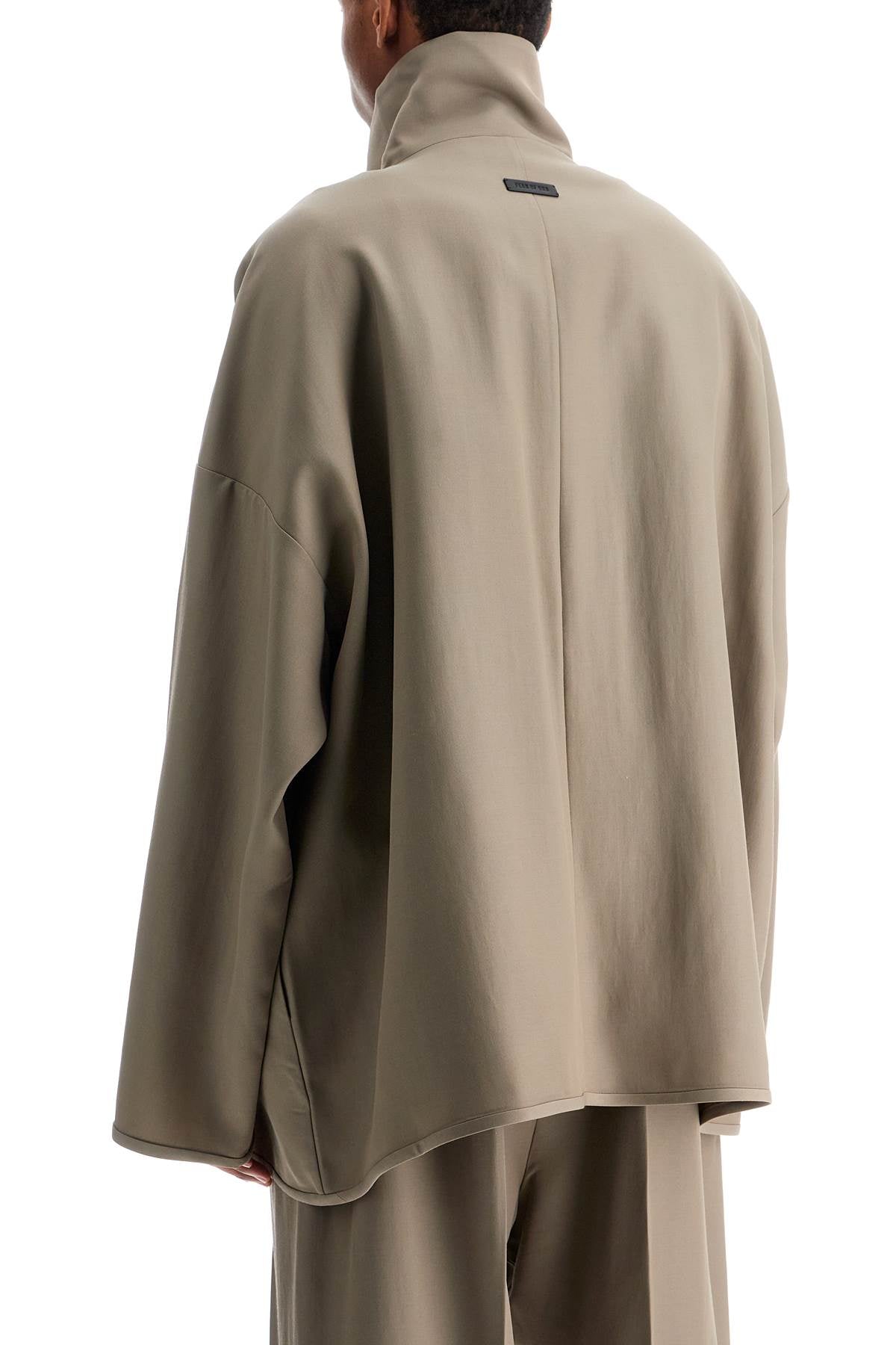 Fear Of God Dusty Beige Wool Jacket With High Collar