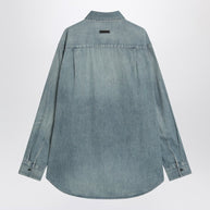 Fear Of God Light Blue Shirt With Faded Denim Effect