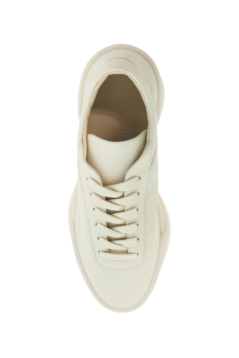 Fear Of God Beige Leather Low Minimalist Aerobic Sneakers